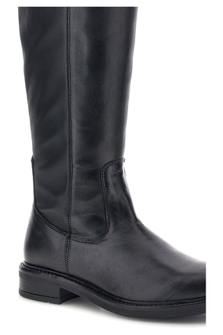 Stivali al ginocchio neri con inserto elasticizzato e zip Pittarello focus KI6036