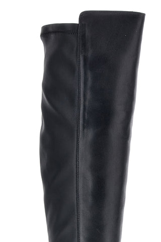 Stivali al ginocchio neri con inserto elasticizzato e zip Pittarello focus KI6036