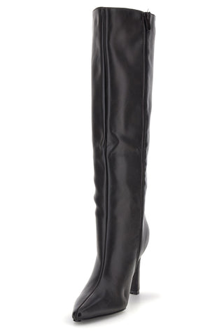 Schwarze, spitze Stiefel mit schmalem Absatz – Le Havre Paris 50076X01