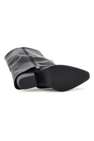 Schwarze Stiefel mit hohem Schaft und Reißverschluss Soleil rqs36