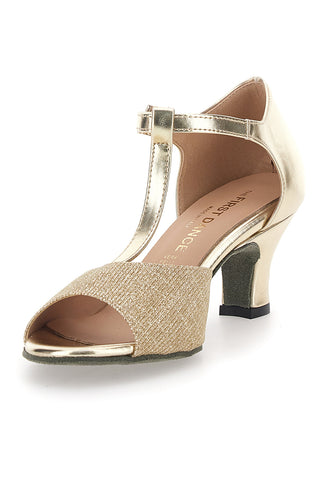 Goldene Tanzschuhe mit Ledersohle The First Dance 182 50