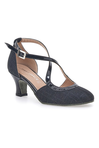 Scarpe da Ballo Nere con Suola in Pelle The First Dance 555 50