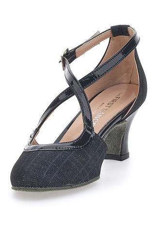 Scarpe da Ballo Nere con Suola in Pelle The First Dance 555 50