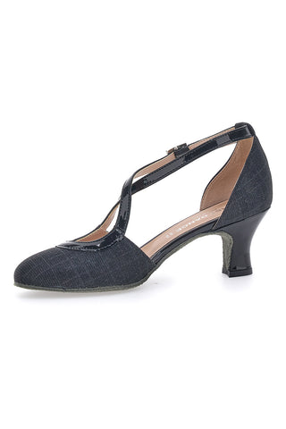 Scarpe da Ballo Nere con Suola in Pelle The First Dance 555 50