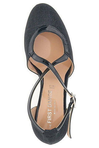 Scarpe da Ballo Nere con Suola in Pelle The First Dance 555 50