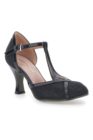 Scarpe da Ballo Nere con Cinturino The First Dance 325 75