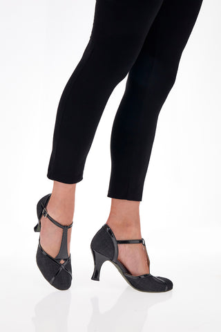 Scarpe da Ballo Nere con Cinturino The First Dance 325 75