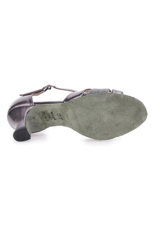 Anthrazitfarbene Tanzschuhe mit Riemen THE FIRST DANCE 4559