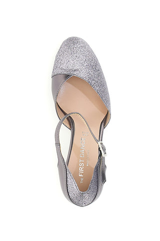 Scarpe da Ballo Grigio Scuro Con Tacco e Glitter The First Dance 4552