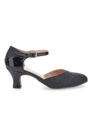 Schwarze Tanzschuhe mit Absatz und Glitzer The First Dance 4552