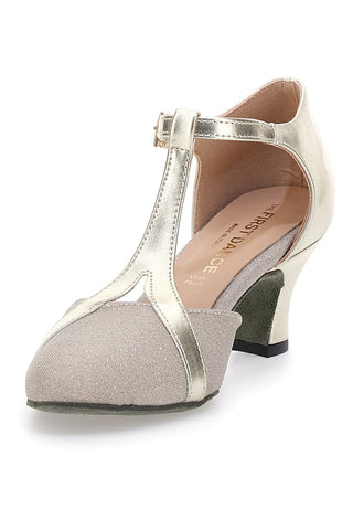 Platin-Tanzschuhe mit niedrigem Absatz The First Dance 4554