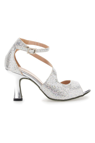 Silberne Tanzschuhe mit Riemen THE FIRST DANCE 4514