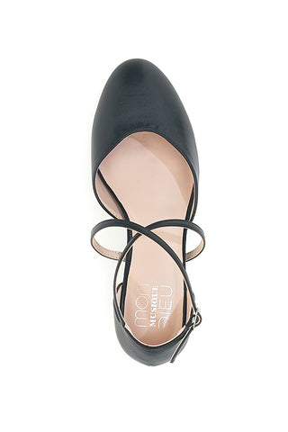 Schwarze Tanzschuhe mit gekreuzten Riemen Mon Dieu 460701