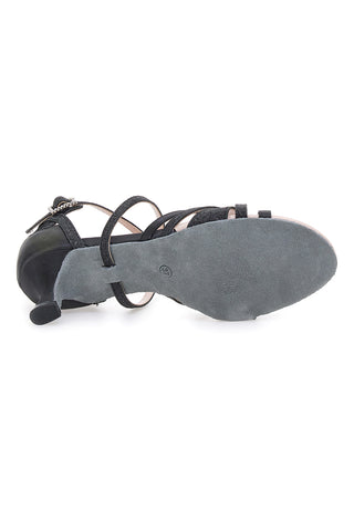 Sandali Da Ballo Neri Con Suola In Pelle Mon Dieu 1460503