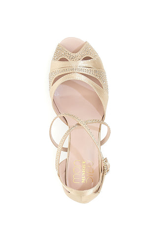 Scarpe da Ballo Beige Con Cinturini Incrociati Mon Dieu 1460502