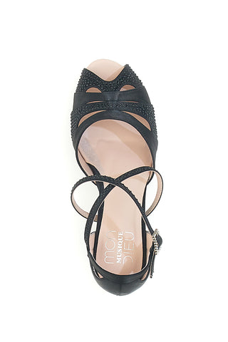 Scarpe da Ballo Nere Con Cinturini Incrociati Mon Dieu 1460502