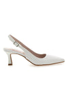 Weiße Slingback-Pumps mit Spitzeneffekt PITTARELLO ROMANTIC 2241