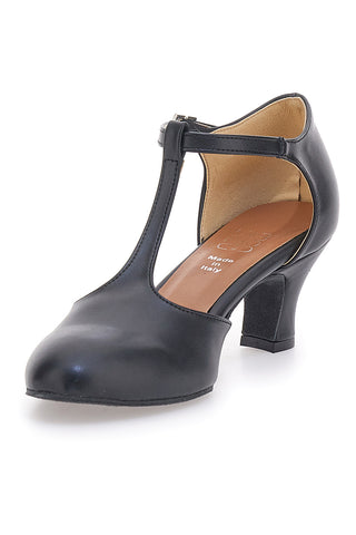 Scarpe da Ballo Nere con Tomaia Liscia e Tacco Basso MON DIEU MUSIQUE 12