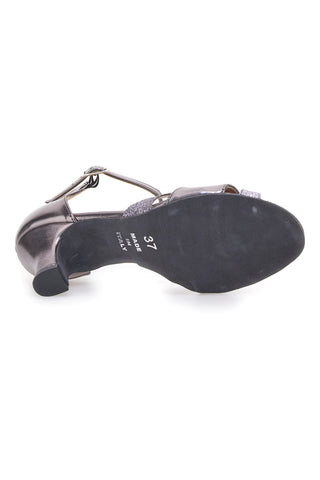 Scarpe da Ballo Grigie con Cinturino alla Caviglia e Tacco Medio MON DIEU MUSIQUE 14