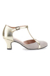 Scarpe da Ballo Platino con Suola in Pelle Made in Italy THE FIRST DANCE 5554