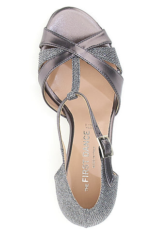 Dunkelgraue Tanzschuhe mit Ledersohle Made in Italy THE FIRST DANCE 5186