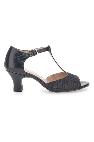 Scarpe da Ballo Nere con Suola in Pelle e Tacco Basso THE FIRST DANCE 5182