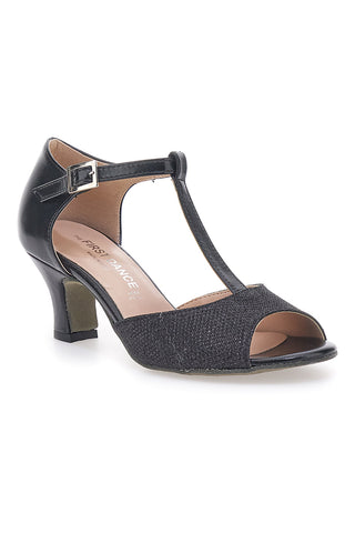 Scarpe da Ballo Nere con Suola in Pelle e Tacco Basso THE FIRST DANCE 5182