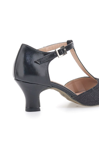 Scarpe da Ballo Nere con Suola in Pelle e Tacco Basso THE FIRST DANCE 5182