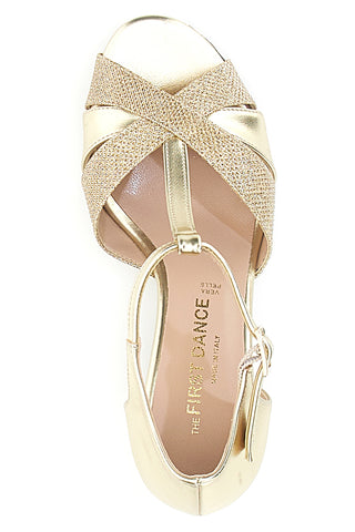 Scarpe da Ballo Platino Open Toe Con Glitter THE FIRST DANCE 5202