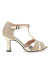 Scarpe da Ballo T-Bar Oro con Punta Aperta e Dettagli Scintillanti THE FIRST DANCE 5622