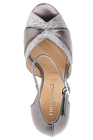 Scarpe da Ballo Grigie con Cinturino e Dettagli Scintillanti THE FIRST DANCE 5129
