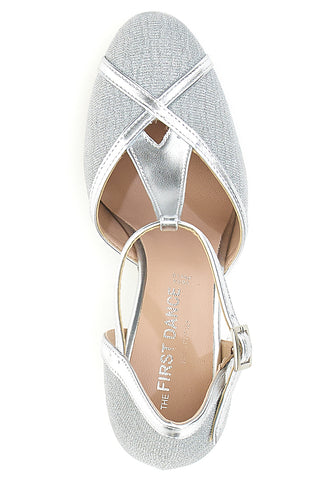 Silberne Glitzer Tanzschuhe THE FIRST DANCE 5325