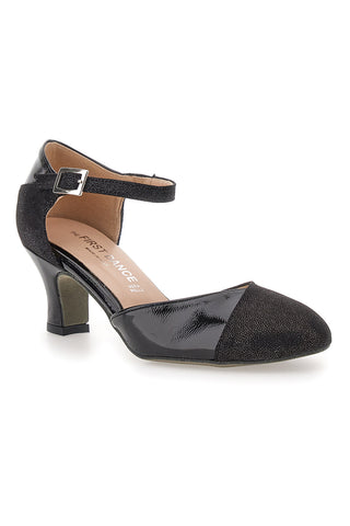 Scarpe da ballo nere con punta chiusa e cinturino The First Dance 6552