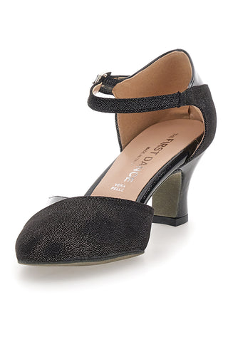 Scarpe da ballo nere con punta chiusa e cinturino The First Dance 6552