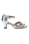Scarpe da ballo argento con glitter e cinturino The First Dance 6558