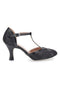 Scarpe da ballo nere con cinturino a T e tacco svasato The First Dance 6325