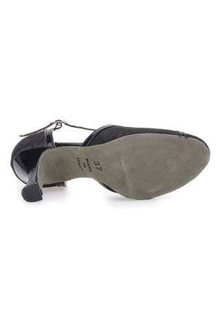 Scarpe da ballo nere con cinturino a T e tacco svasato The First Dance 6325