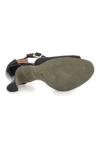 Scarpe da ballo nere open toe con cinturino alla caviglia The First Dance 6514