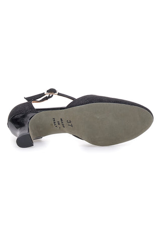 Scarpe da ballo nere con cinturino e tacco medio The First Dance 6334