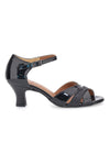 Scarpe da ballo nere intrecciate con cinturino e suola in pelle Mon dieu 113