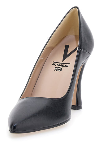 Pittarello Vera 9053 schwarze Pumps mit spitzer Spitze und Rockabsatz