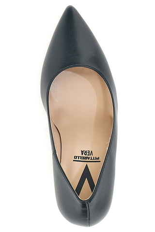 Pittarello Vera 9053 schwarze Pumps mit spitzer Spitze und Rockabsatz