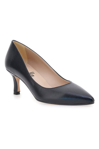 Pittarello Vera 6043 schwarze Pumps mit niedrigem Absatz und spitzer Spitze