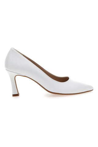 Décolleté bianche con tacco a rocchetto Pittarello Vera 7053