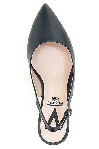 Schwarze Slingback-Pumps Made in Italy Pittarello 4371