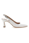 Weiße Slingback-Pumps Made in Italy Pittarello 4371
