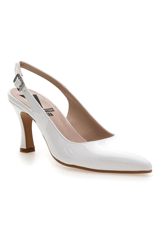 Weiße Slingback-Pumps Made in Italy Pittarello 4371