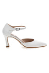 Weiße Pumps mit Fesselriemchen Made in Italy Pittarello 4373