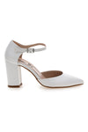 Weiße Pumps mit Knöchelriemen Made in Italy Pittarello vera 4615