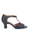 Schwarze Tanzsandalen mit T-Riemen und Ledersohle Mon Dieu Musique 217